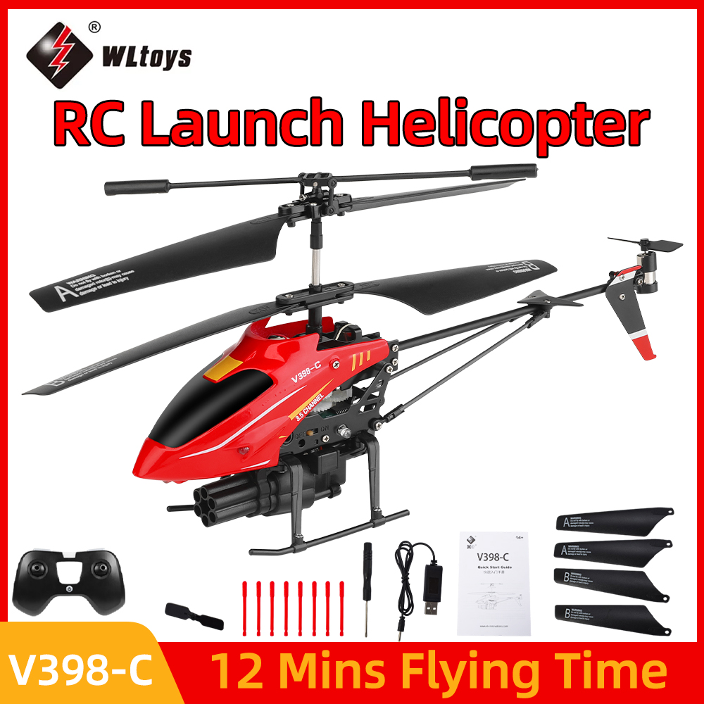 Rc Helicopter Gyro - Wltoys RC Hubschrauber V398-C Flugzeugstarthubschrauber 2,4