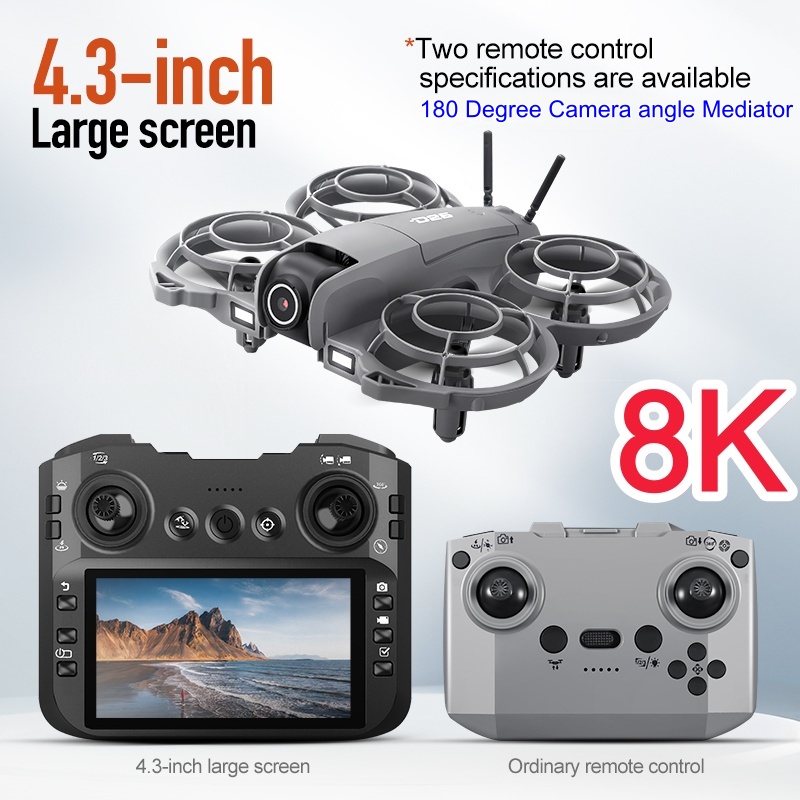 Rc Helicopter Electric - Großbildschirm-Fernbedienungs-RC-Drohne mit 8K HD-Kamera, optischer Fluss-Schwebefunktion