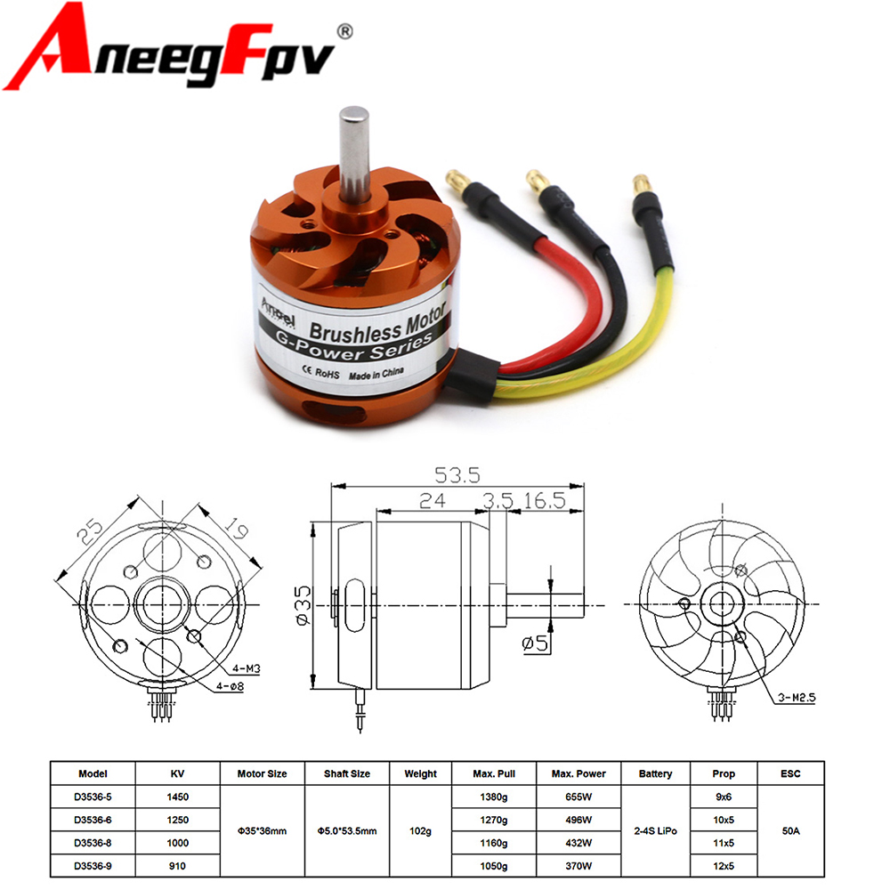 Rc Helicopter Mini - D3536 910KV 1000KV 1250KV 1450KV Bürstenlosen