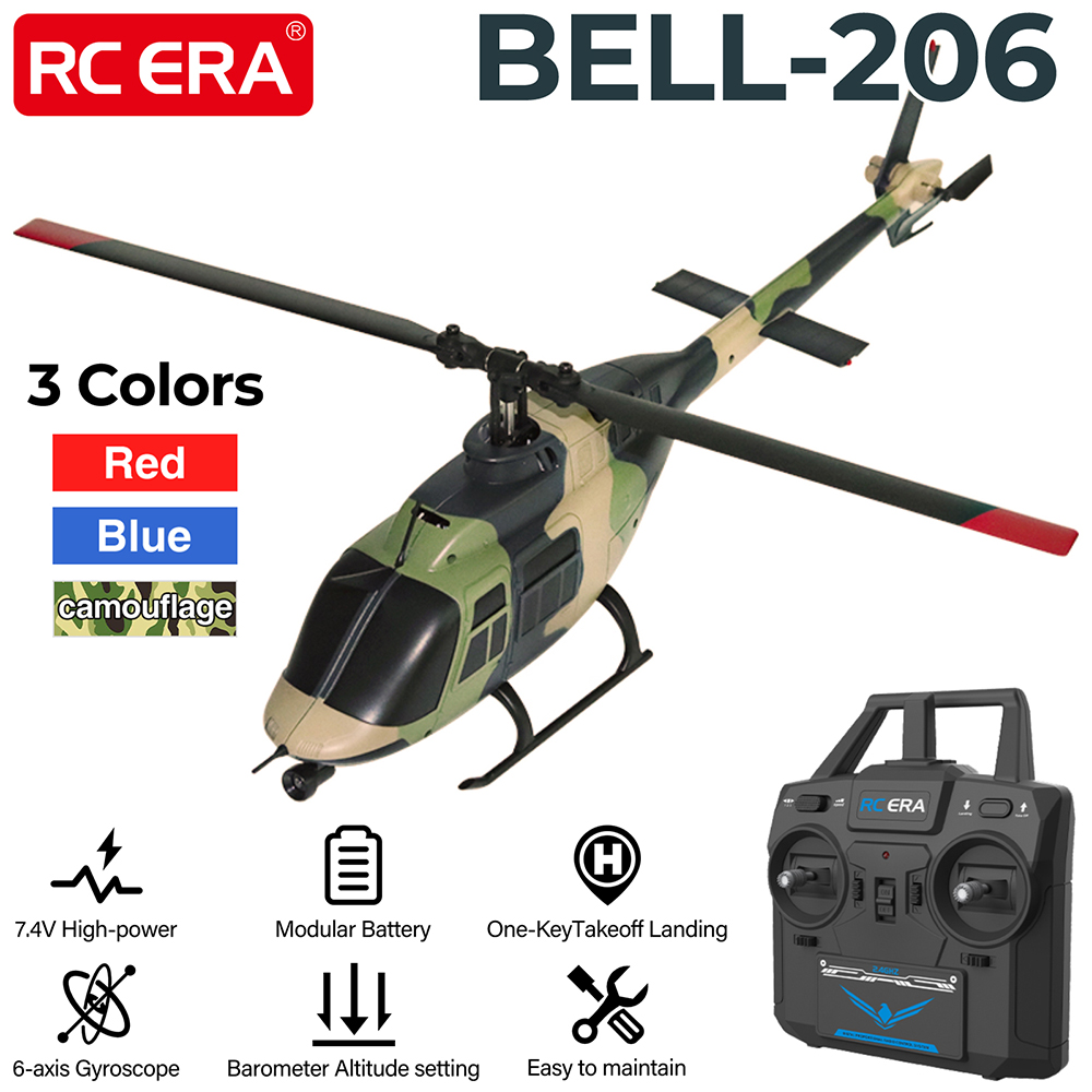 Rc Helicopter Gyro - RC ERA RC Hubschrauber 1:33 Bell-206