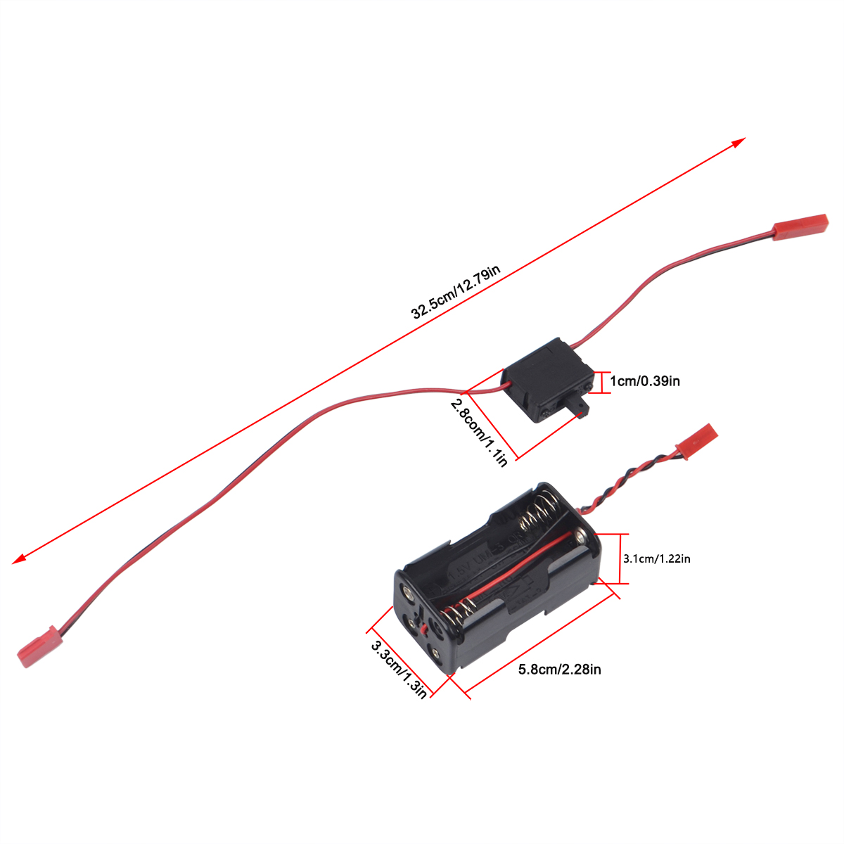 Rc Helicopter Nitro - 4-Zellen-AA-Batteriebehälter JST-Stecker Ein/Aus-Schalter Batterieempfänger für Traxxas