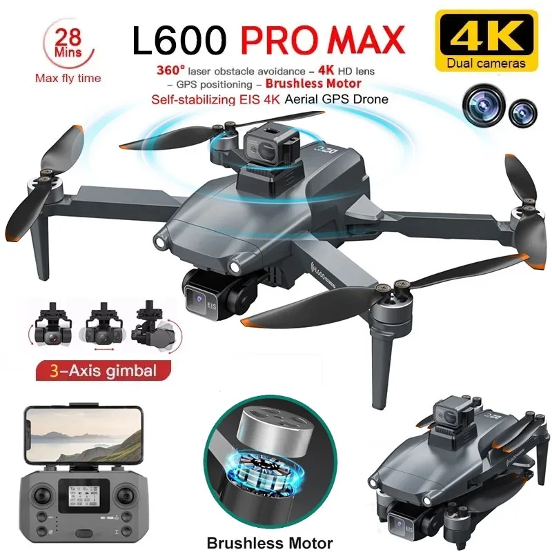 Rc Helicopter Electric - L600 PRO MAX GPS Drone Professionelle