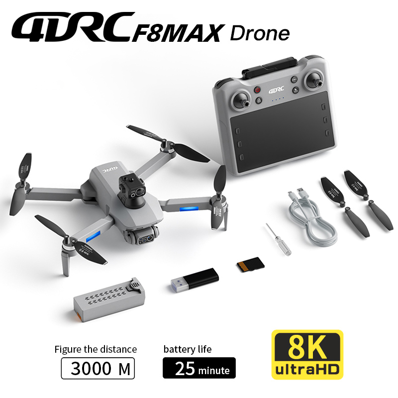 Rc Helicopter Electric - F8 MAX GPS-Drohne, professionelle 8K-Kamera, 5G