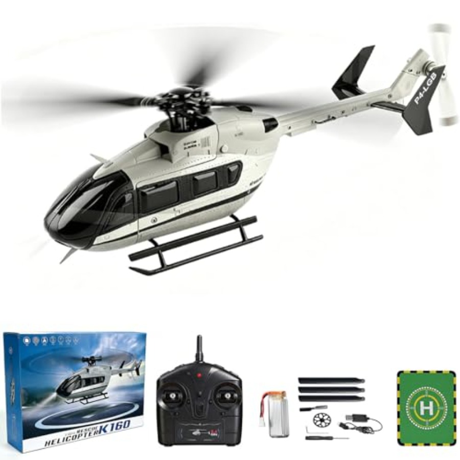 Rc Helicopter Gyro - Indoor-Outdoor-RC-Helikopter, Kohlefaser-Verbundwerkstoff, schwarz-rot, 6G-Gyroskop-Stabilisierung und Ein-Tasten-Start