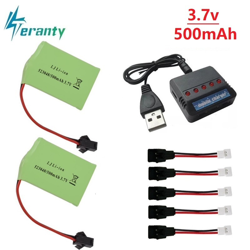 Rc Helicopter Charger - 3,7V 500mAh 523048 Li-Ionen-Akku + Ladegerät